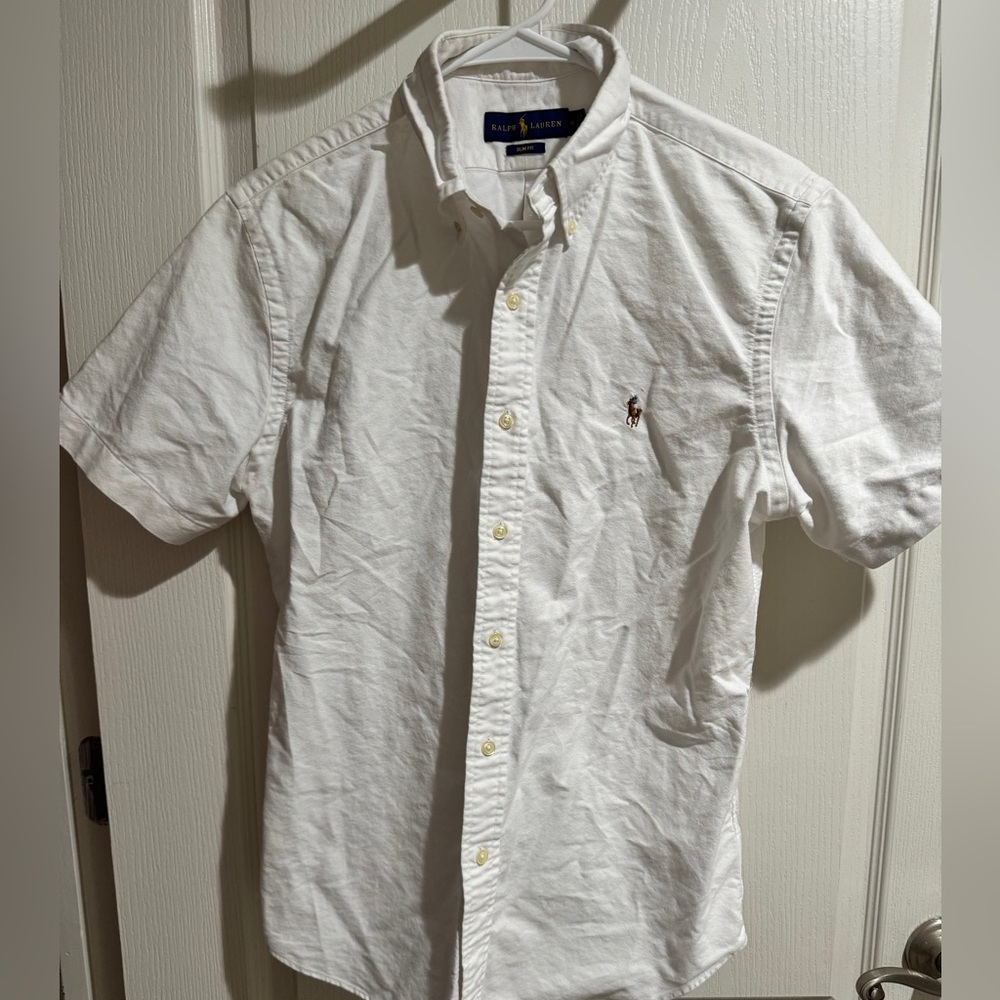 White slim fit button down - Picture 2 of 5